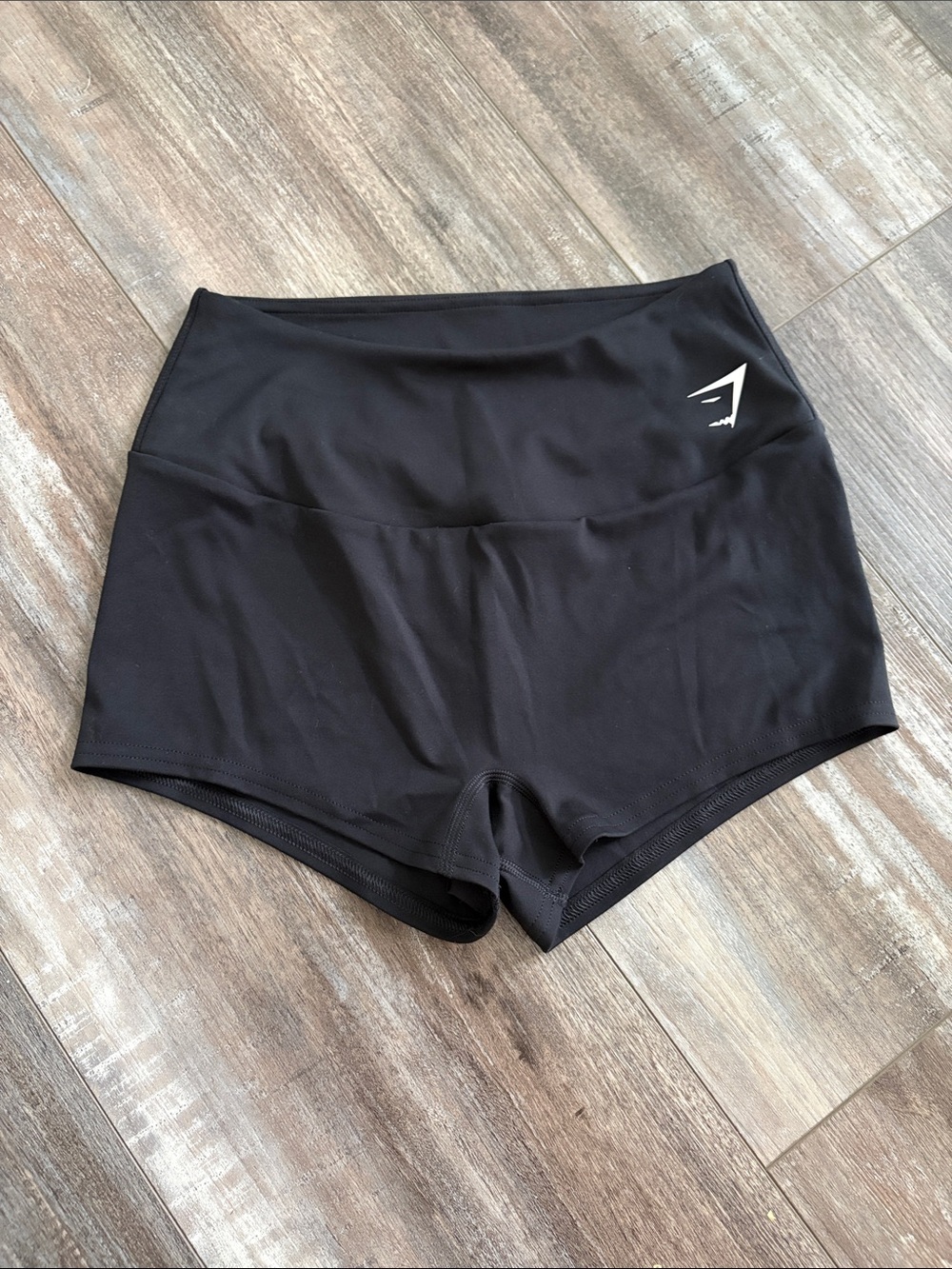 Gymshark Black High-Rise Bike Shorts Medium